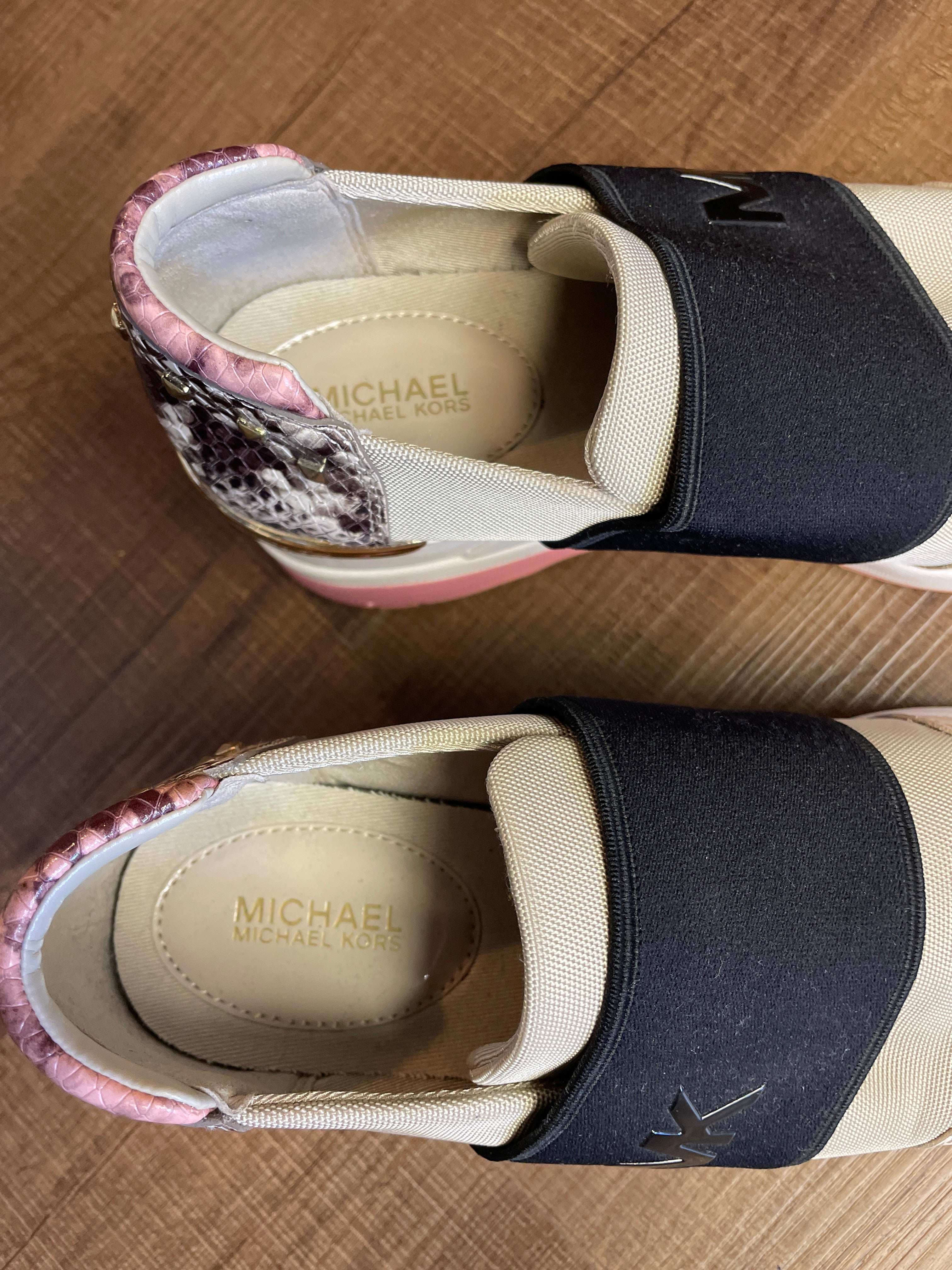 Michael Kors Felix Trainer Tech Canvas Women's Wedge Sneaker (6M)