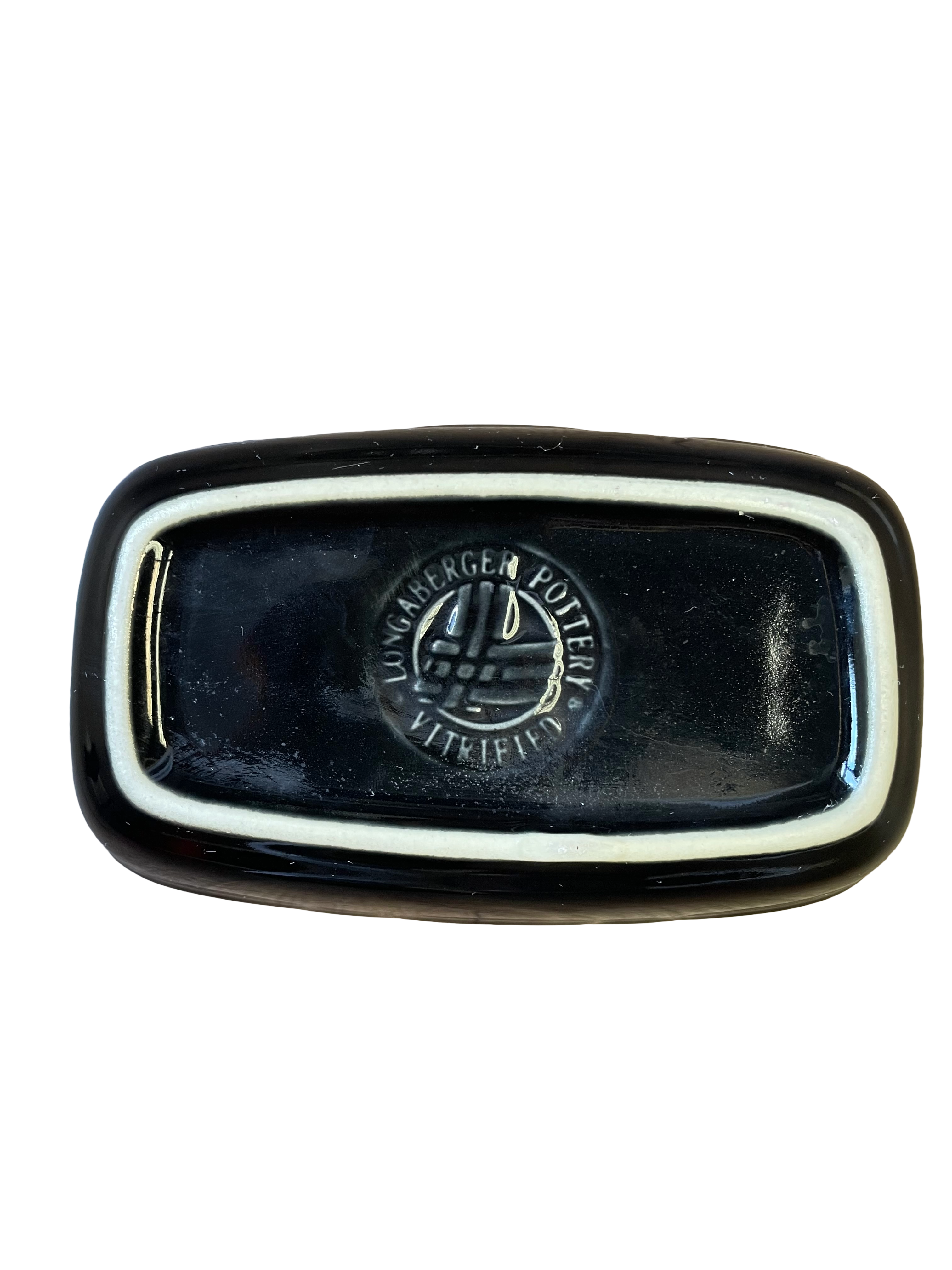 Longaberger Pottery Woven Traditions Ebony Dash Bowl - BinxBerry Consignment