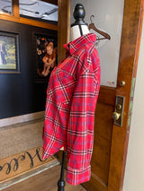 Pink Lily Red Plaid Button Down Top (S) - BinxBerry Consignment