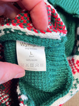 Wynignis Holiday Sweater for Dogs - L Green