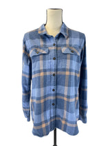 Patagonia Women's Flannel Shirt Light Blue (XL)