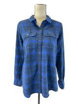Patagonia Women's Flannel Shirt Blue (XL)