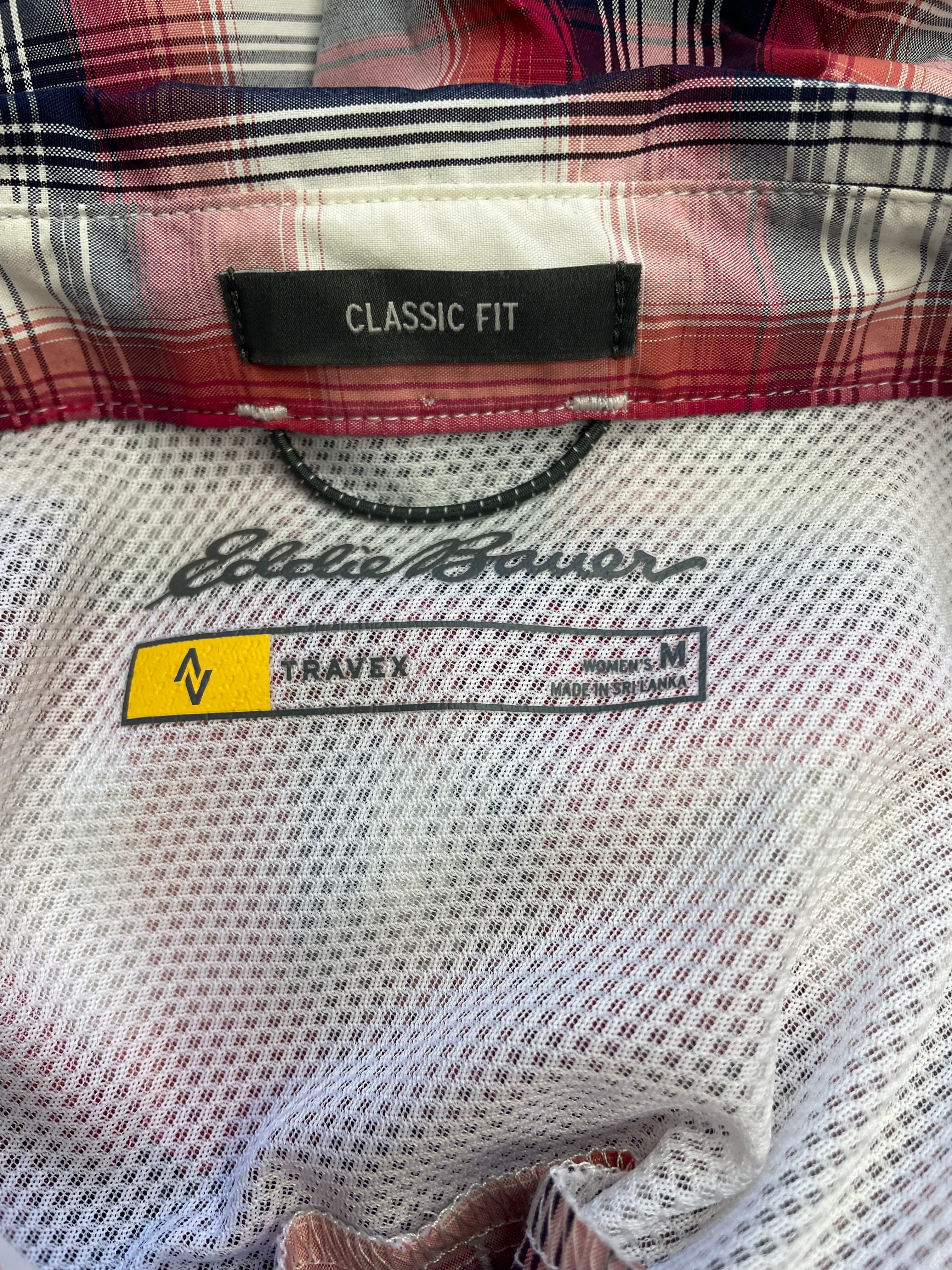 Eddie Bauer Women's Travex Plaid Button Down (M)