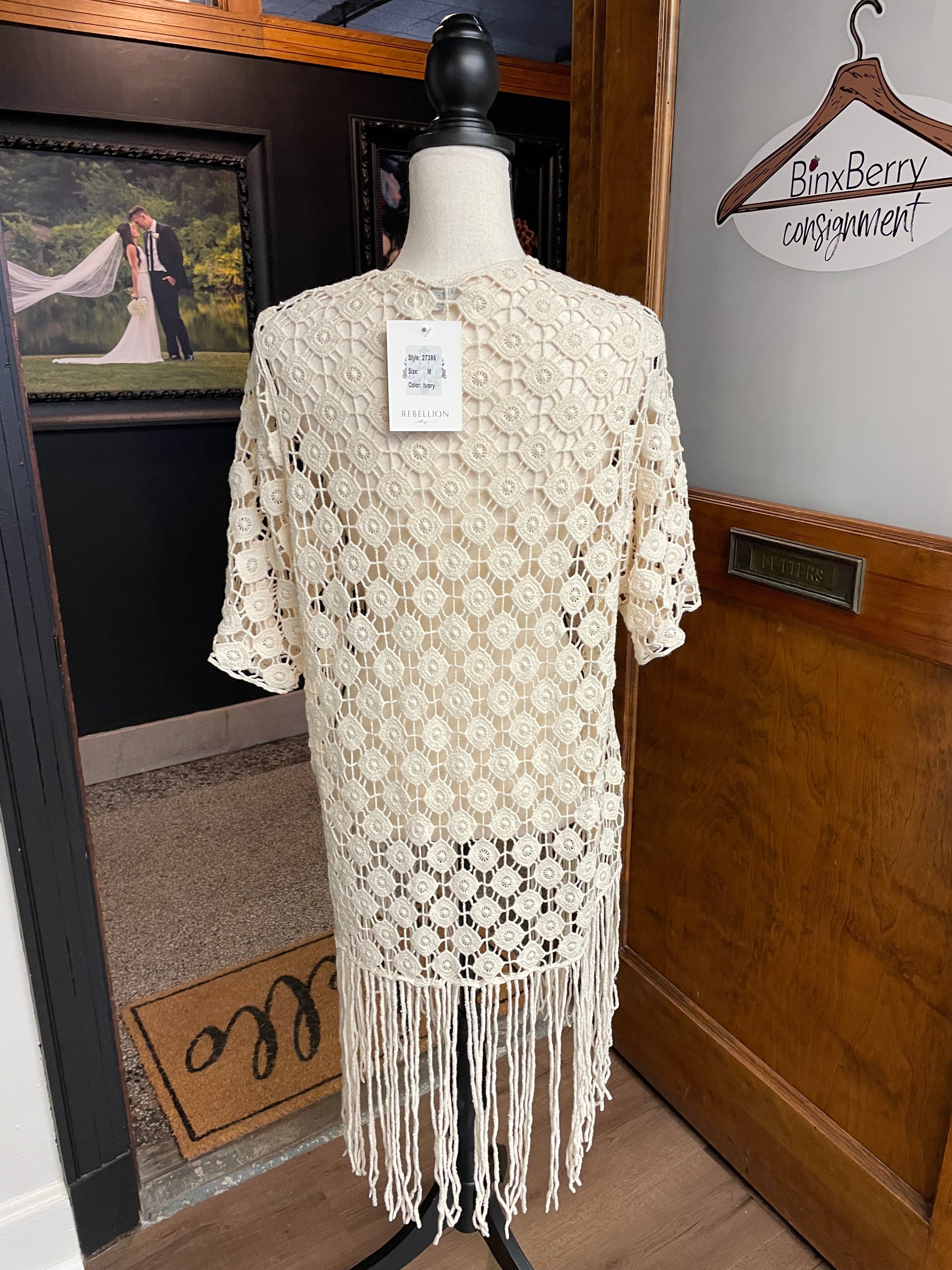 Rebellion Crochet NWT Cardigan (M)