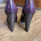 Calvin Klein Emmy Two Tone Patent Plum Platform Heels (9)