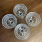 Glass Etched Dessert Pedestal Bowls (set of 4)