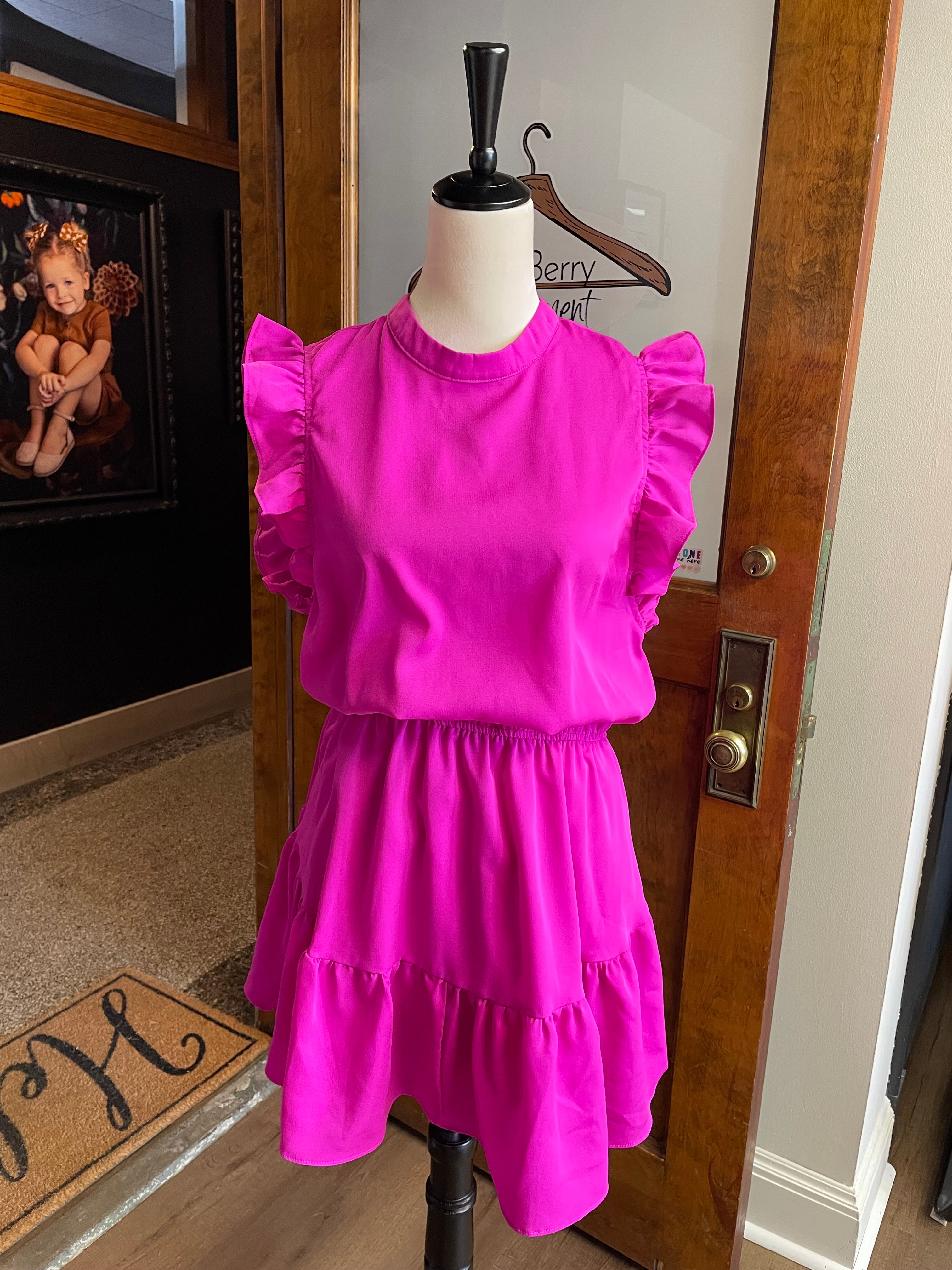 TCEC Ruffle Sleeve Summer Dress (L) - BinxBerry Consignment