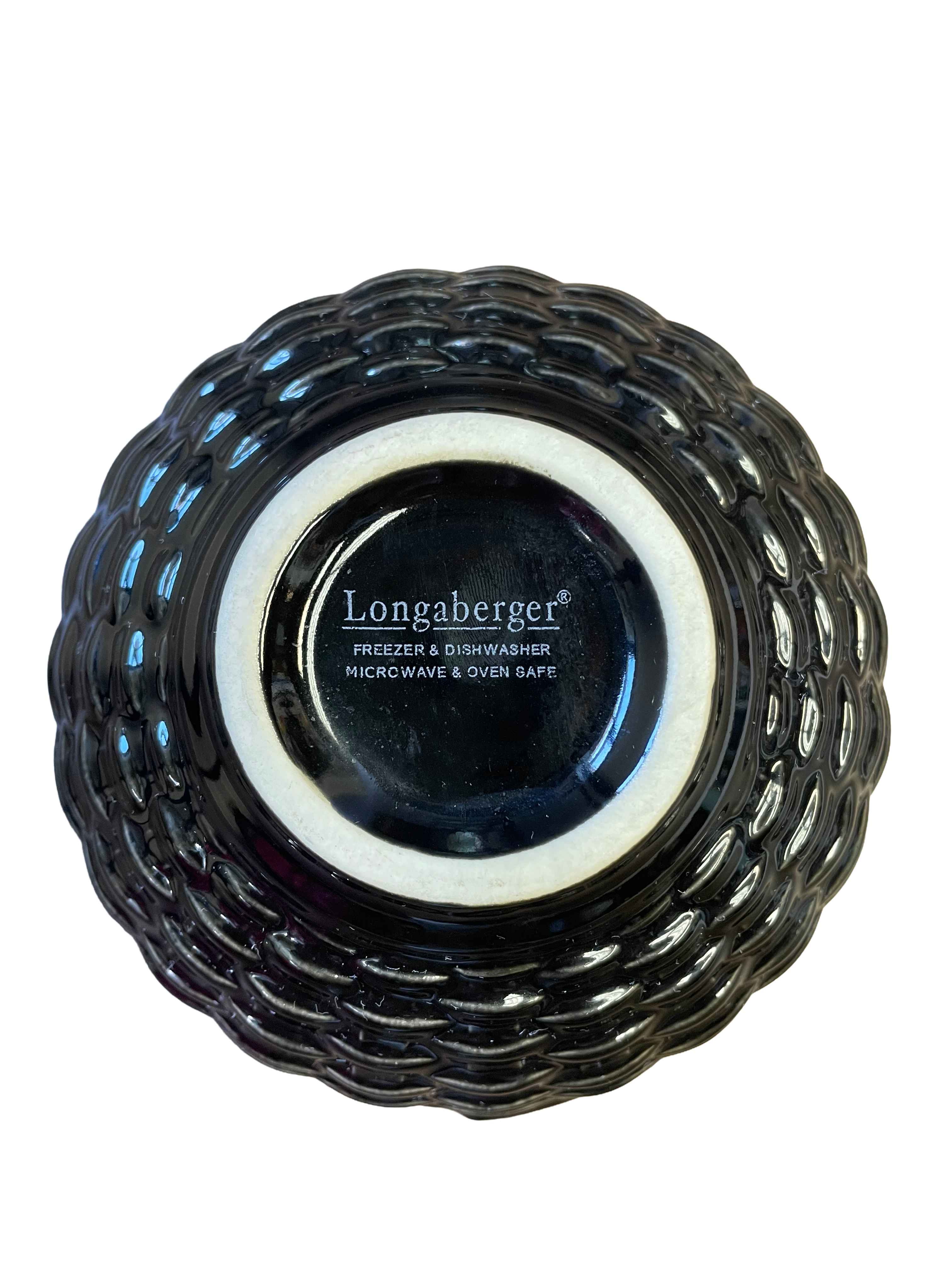Longaberger Woven Reflections Ebony Black 5" Bowl