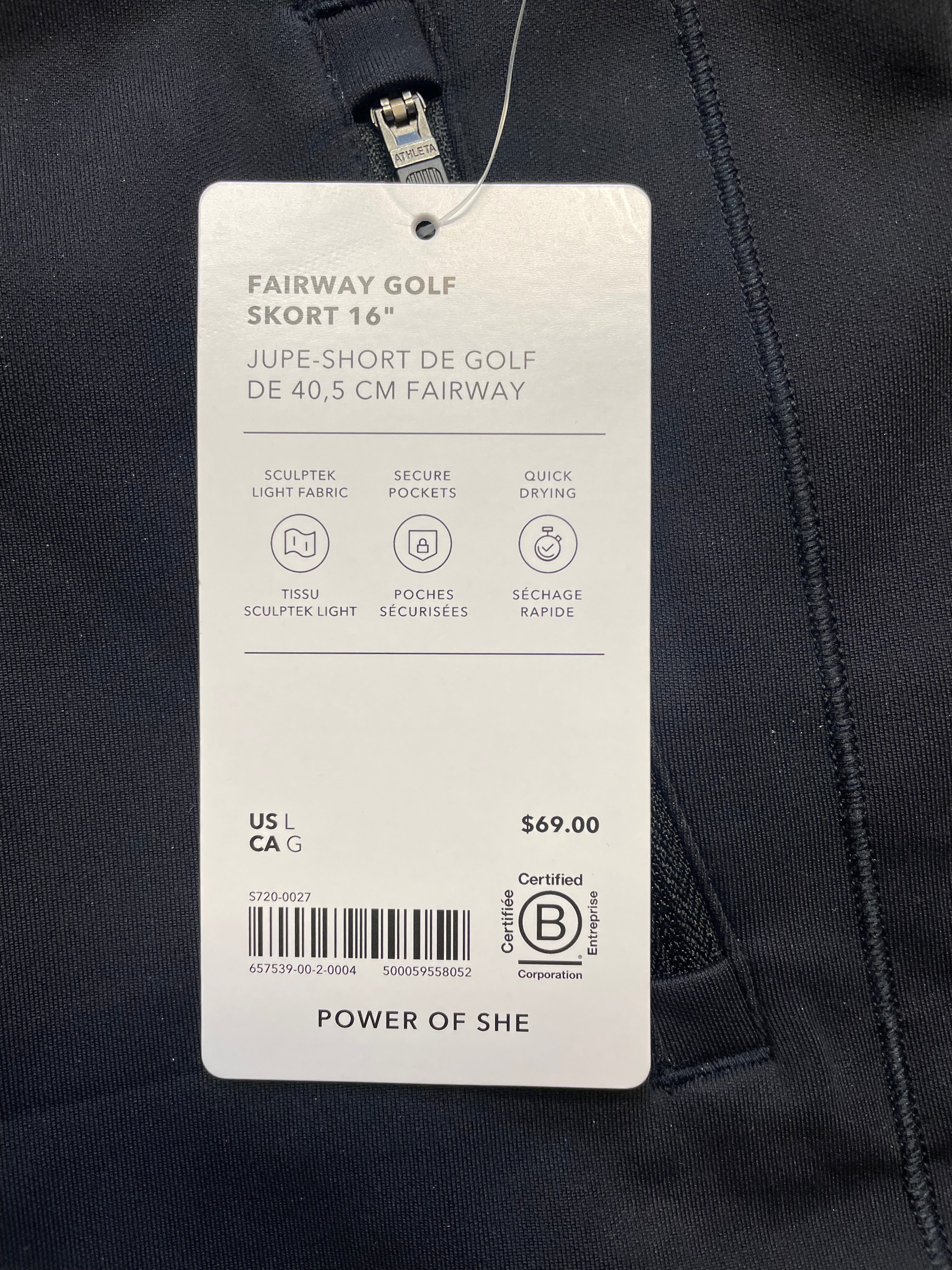 Athleta NWT Fairway Golf Skort 16" (L)