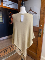 Chico's Tape Yarn Lurex Knit Poncho (S/M)