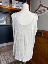 Dress Barn Cream Sequined Tank (1X)