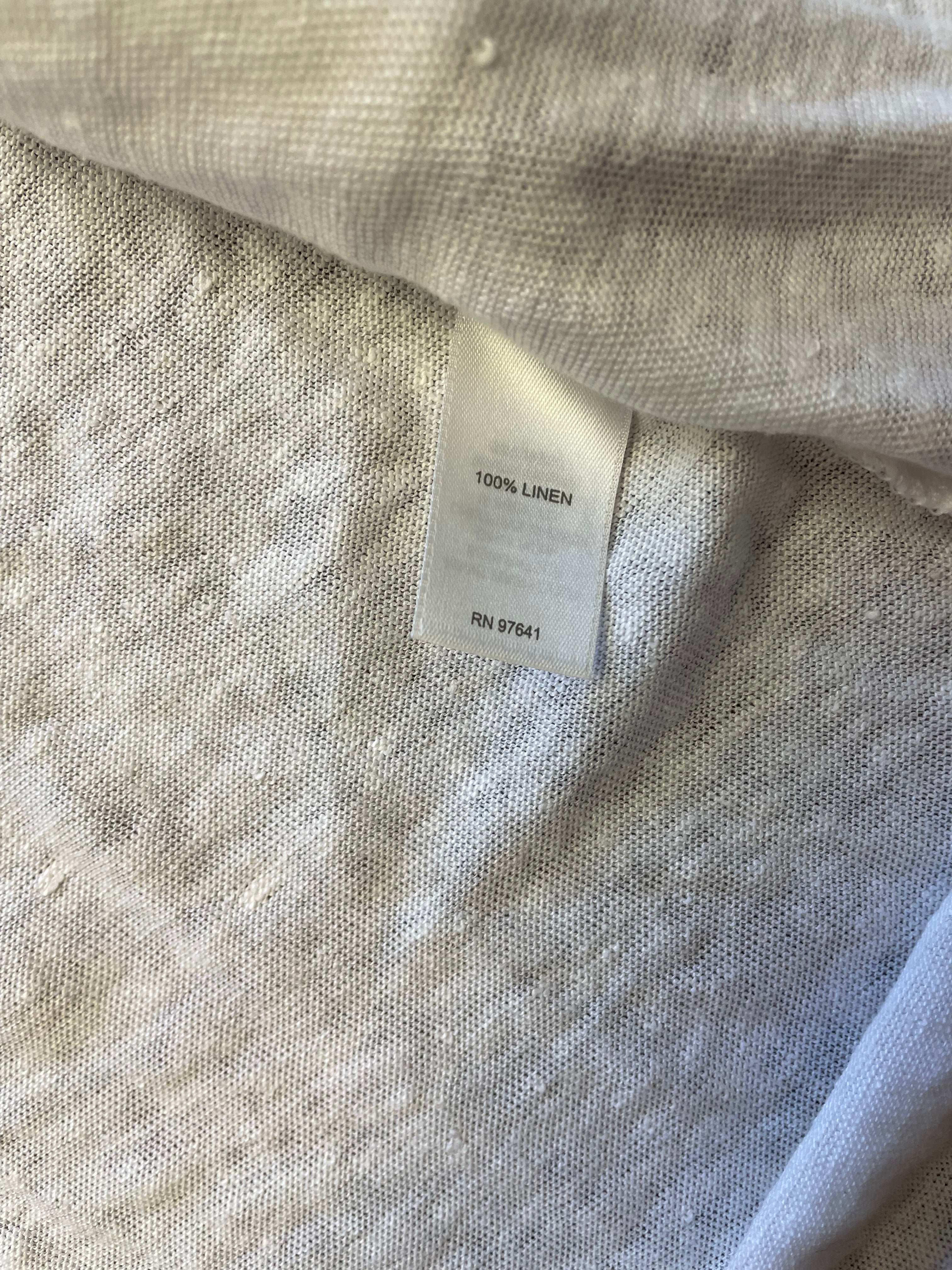 J. Jill Love Linen White Open Front Cardigan (M)
