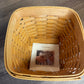 Longaberger Tall Tissue Basket with Orchard Park Plaid Liner