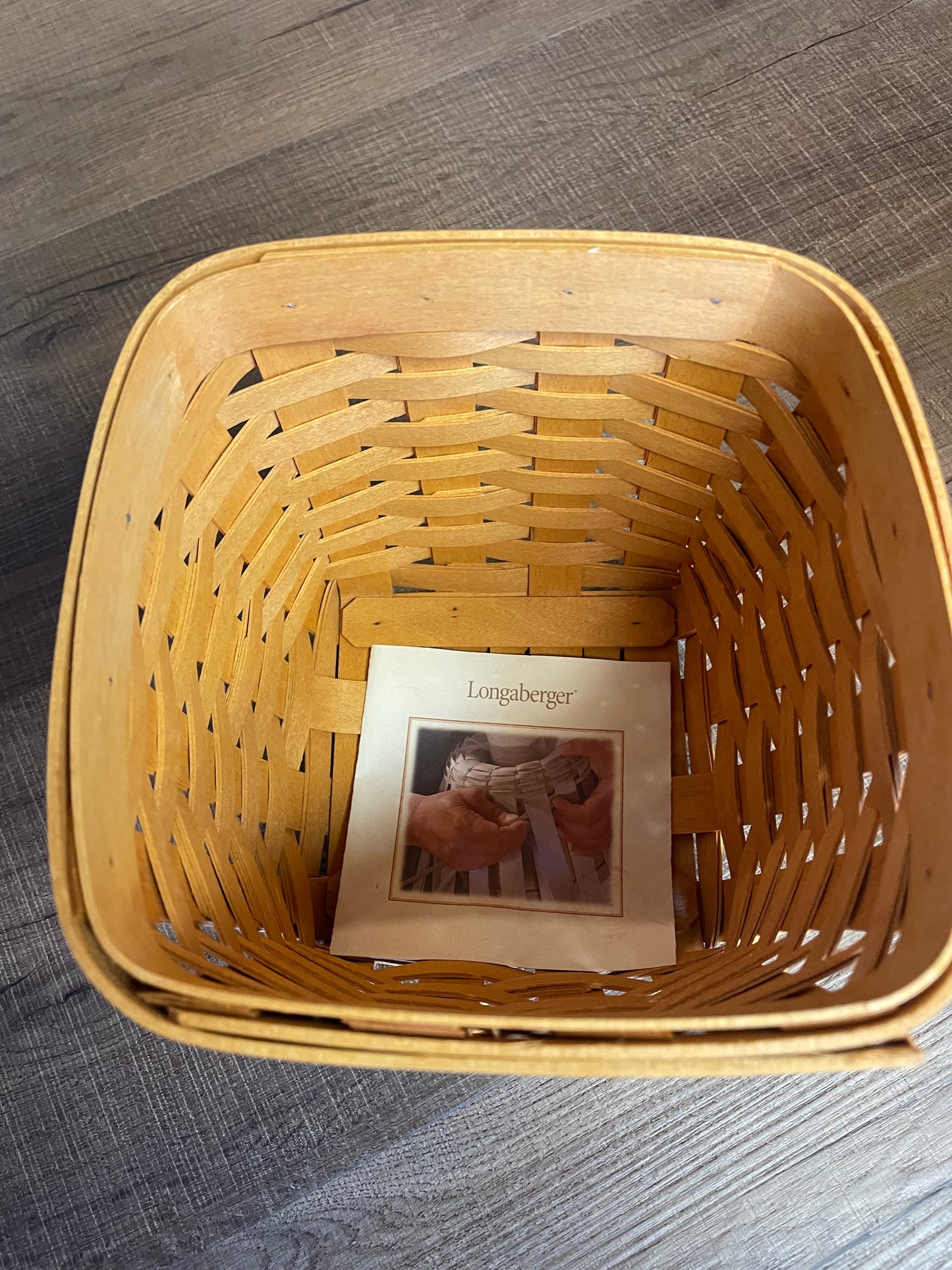 Longaberger Tall Tissue Basket with Orchard Park Plaid Liner