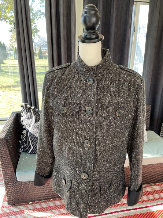 Relativity Brown Herringbone Jacket (L)
