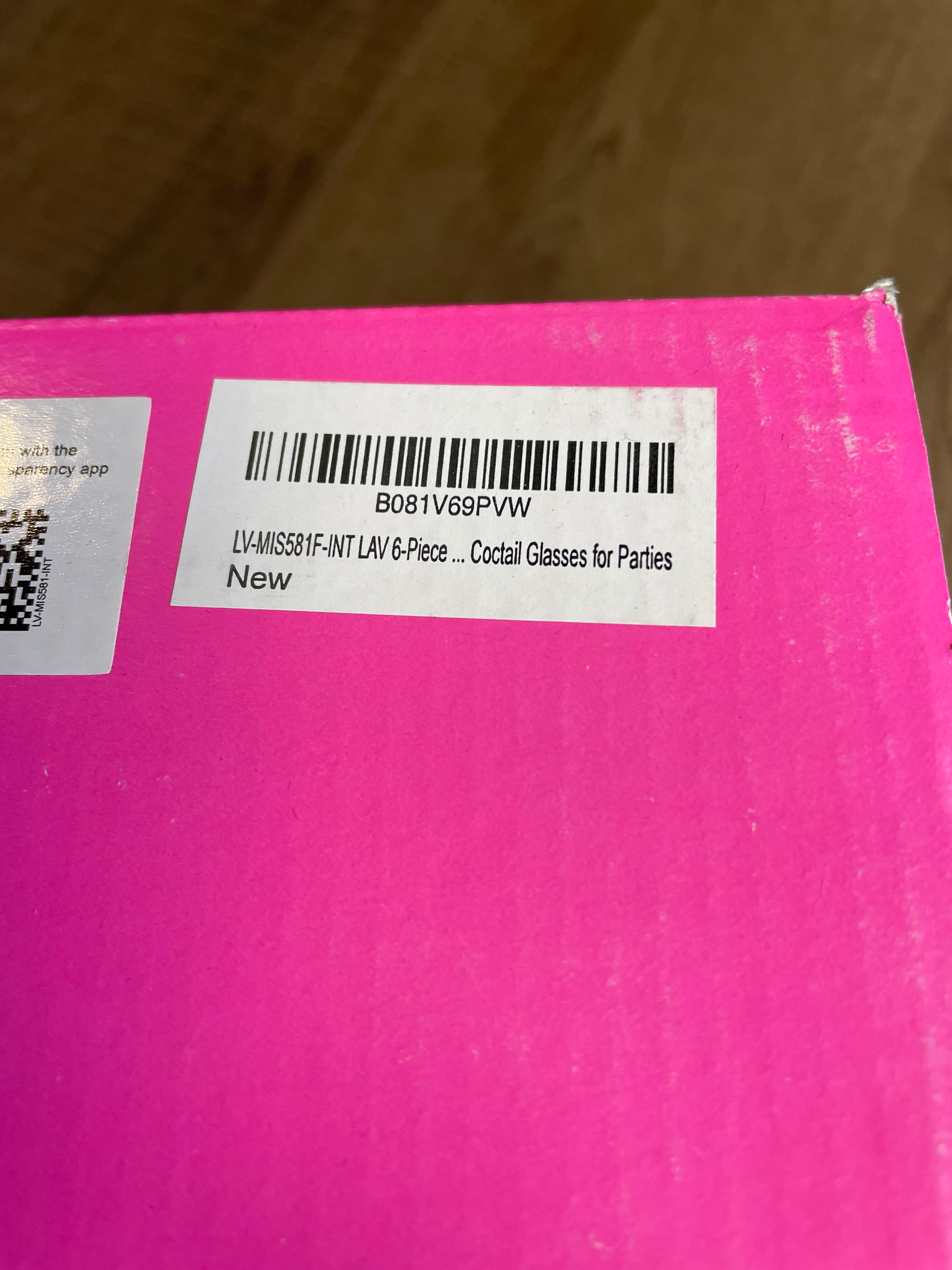 LAV 6-Piece Misket Cocktail Glasses