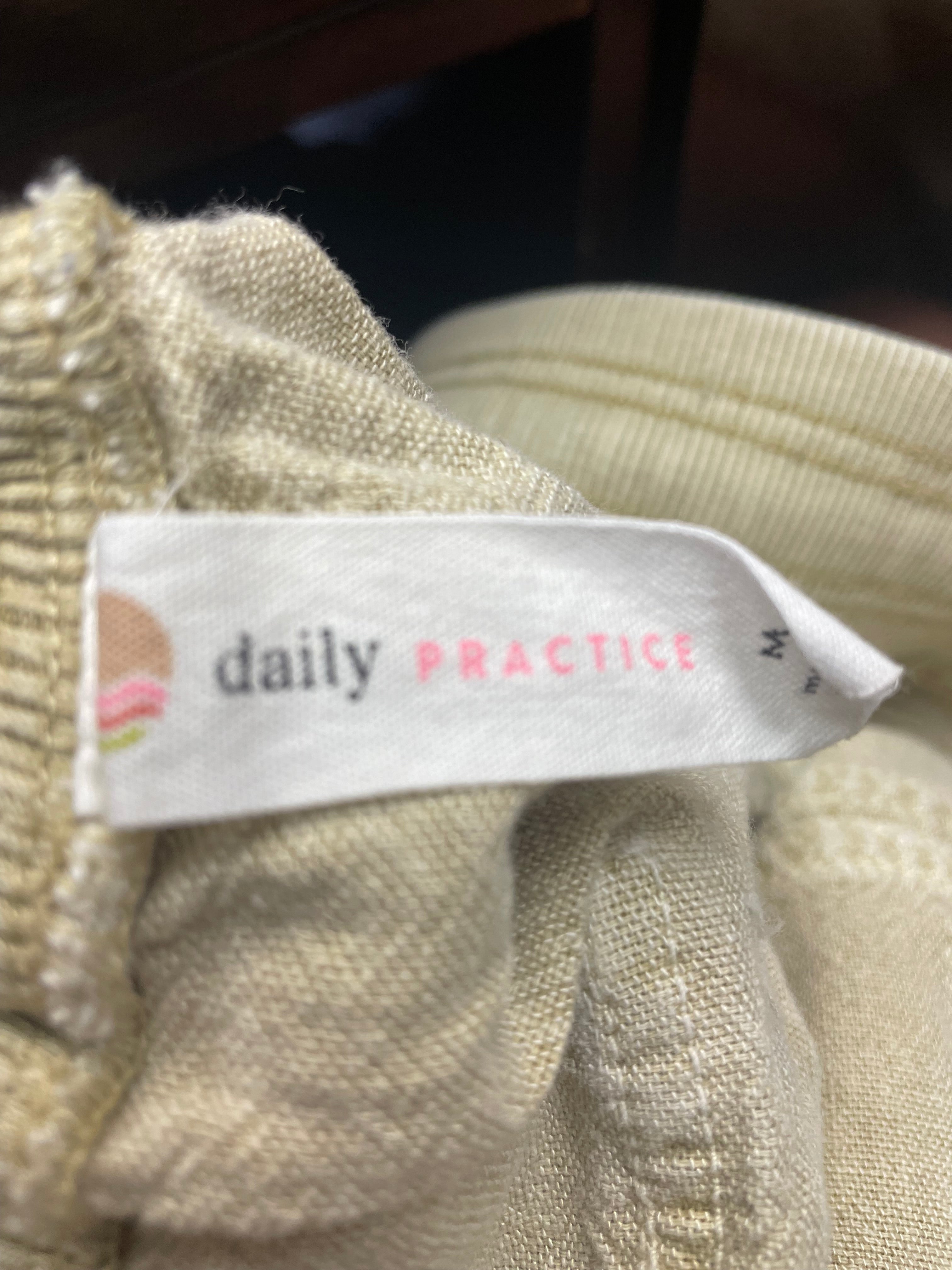 Daily Practice by Anthropologie Linen Blend Ankle Pants (M)