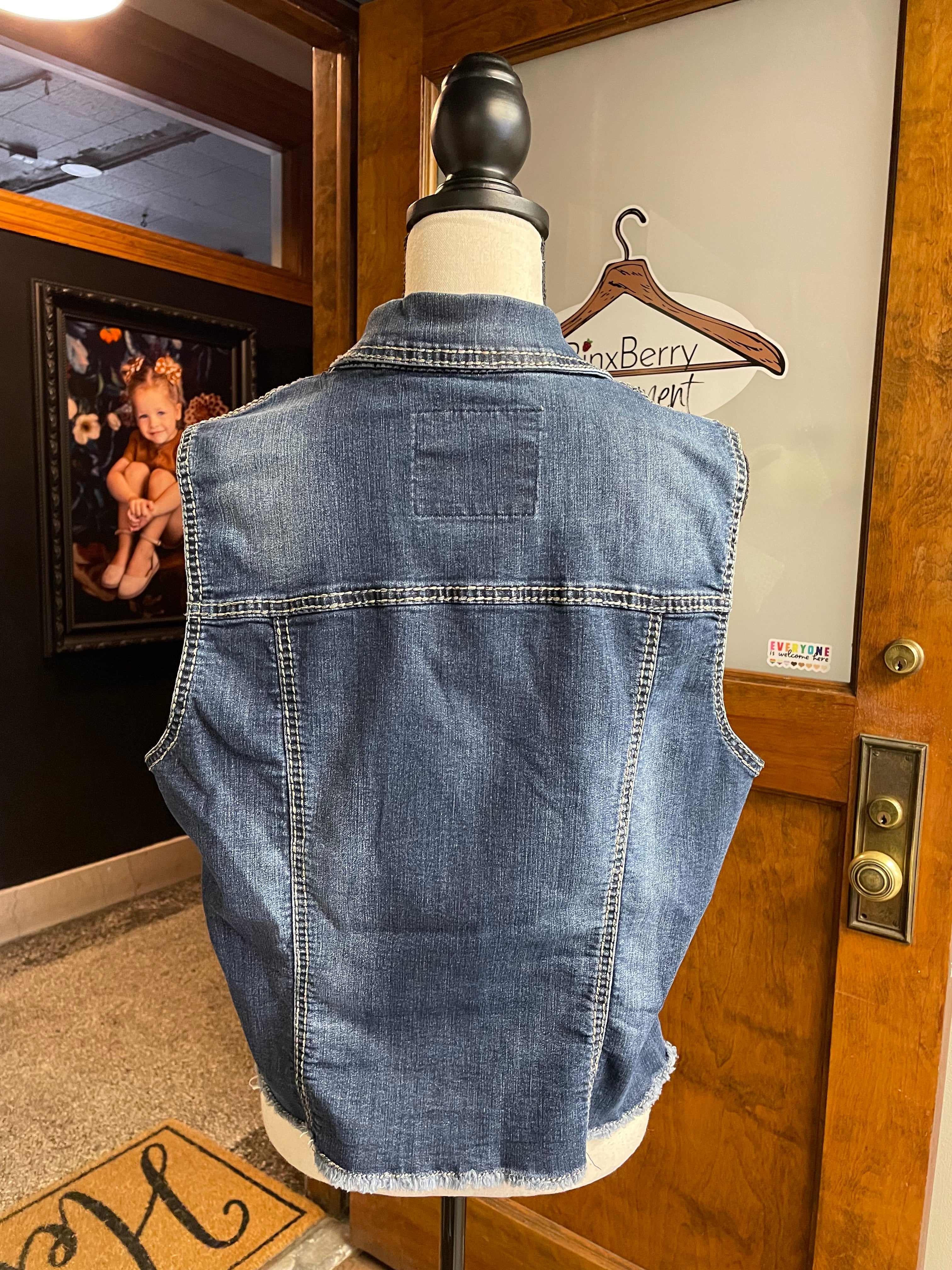 Maurices Plus Size Sleeveless Denim Vest (2)