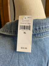 GAP Western Demin Pearl Snap Shirt (XL)