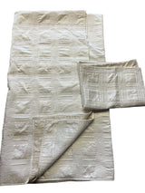 Fieldcrest Luxury Queen Quilt & Standard Shams Ivory