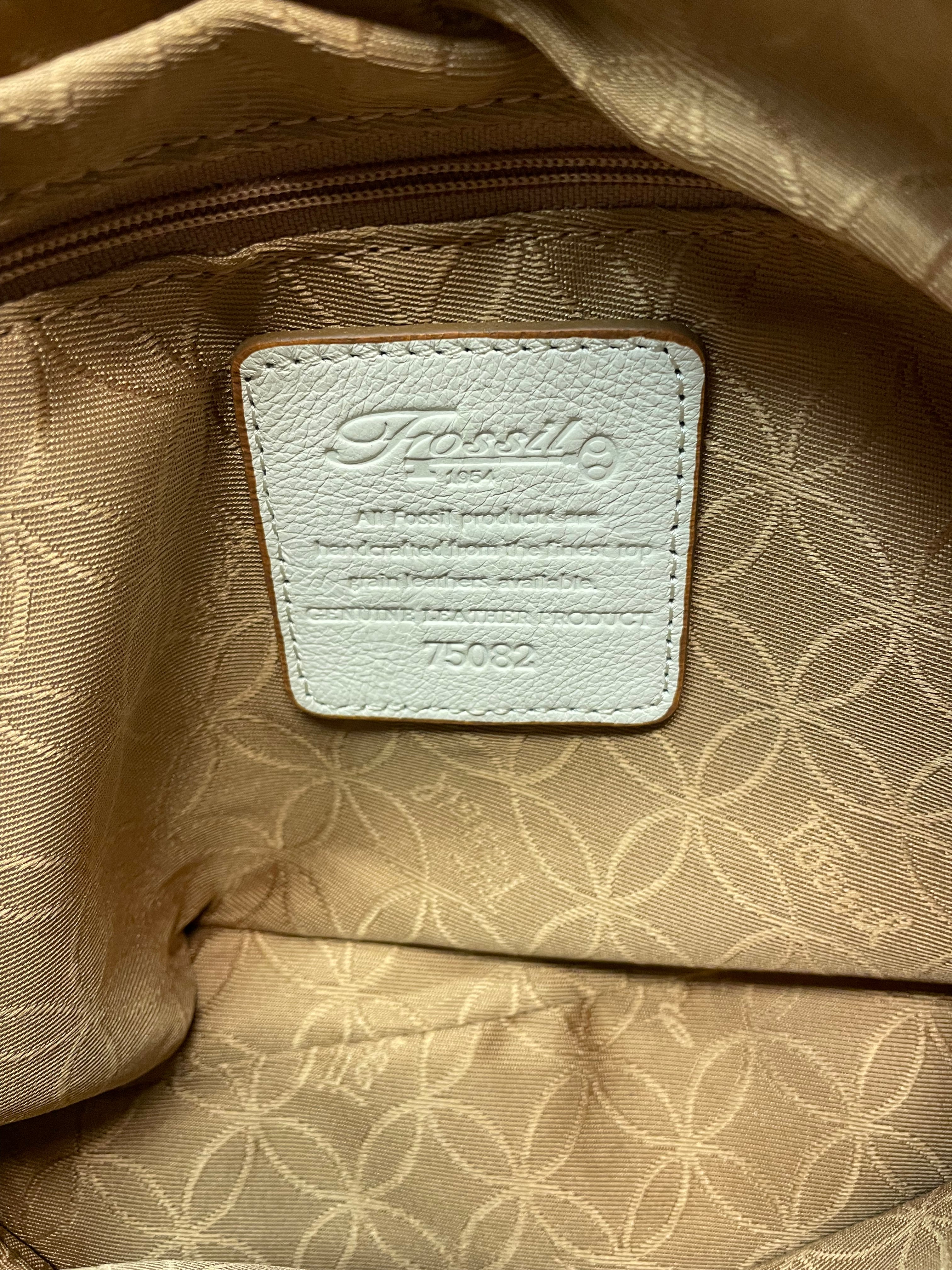 Fossil Cream Leather Handbag #75082