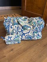 Vera Bradley Large Travel Duffel Mediterranean White (Set)