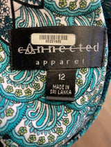 Connected Apparel Peacock Feather Shift Dress (12)