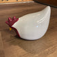 Vintage Glazed Ceramic Chicken Decor