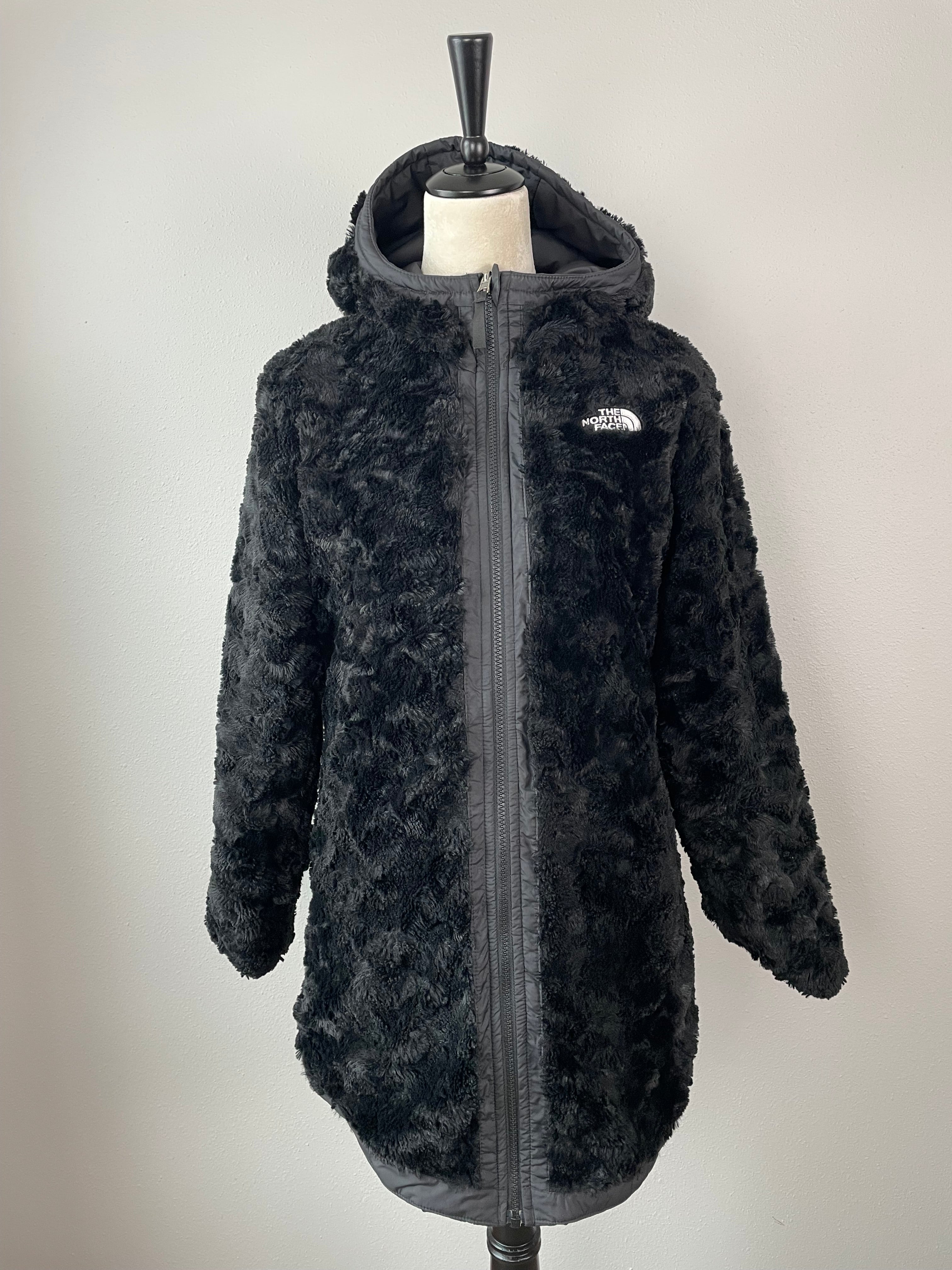 The North Face Black Mossbud Swirl Girl's Reversible Parka (XL) - BinxBerry Consignment