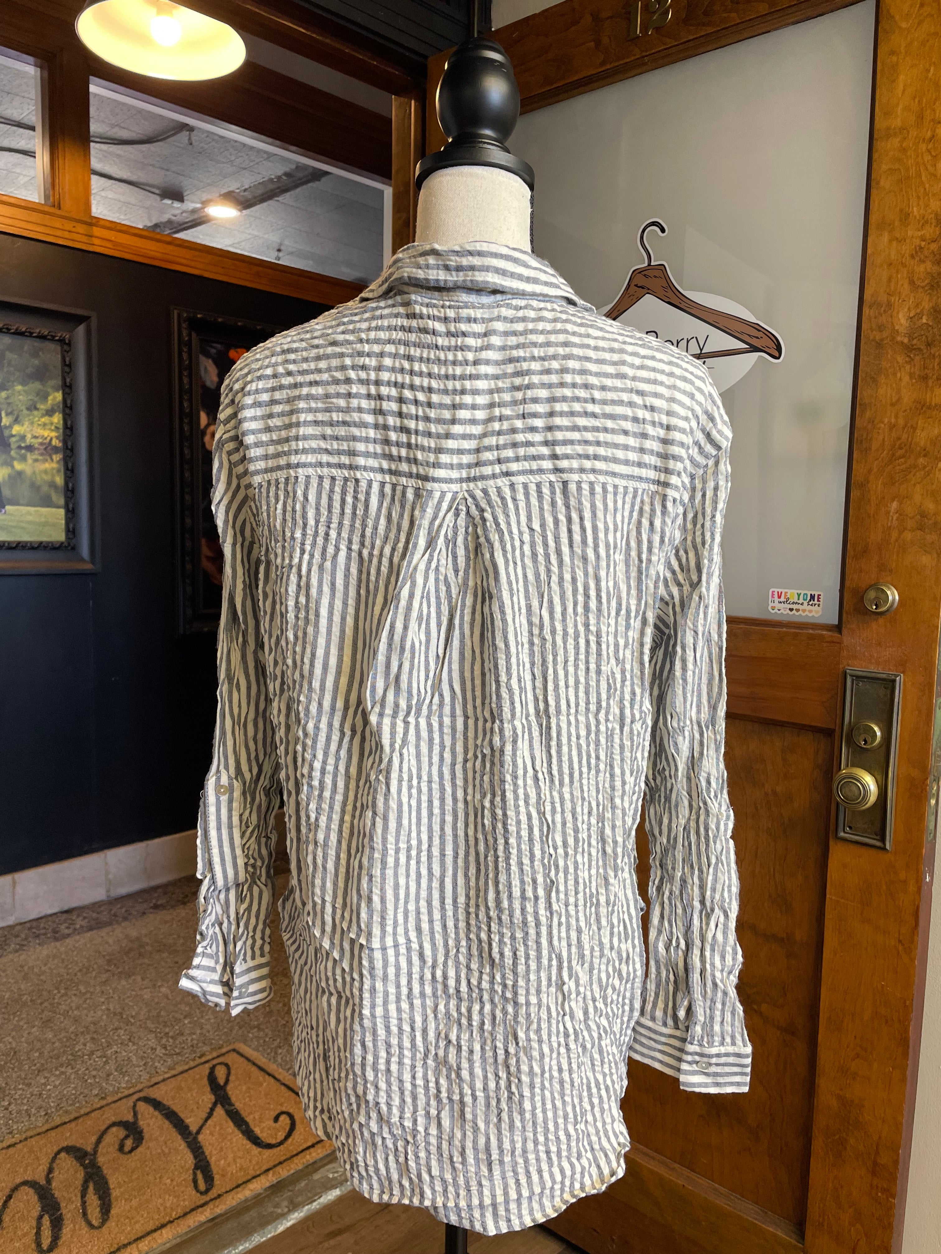 Jane & Delancey NWT Pinstripe Blouse (M)