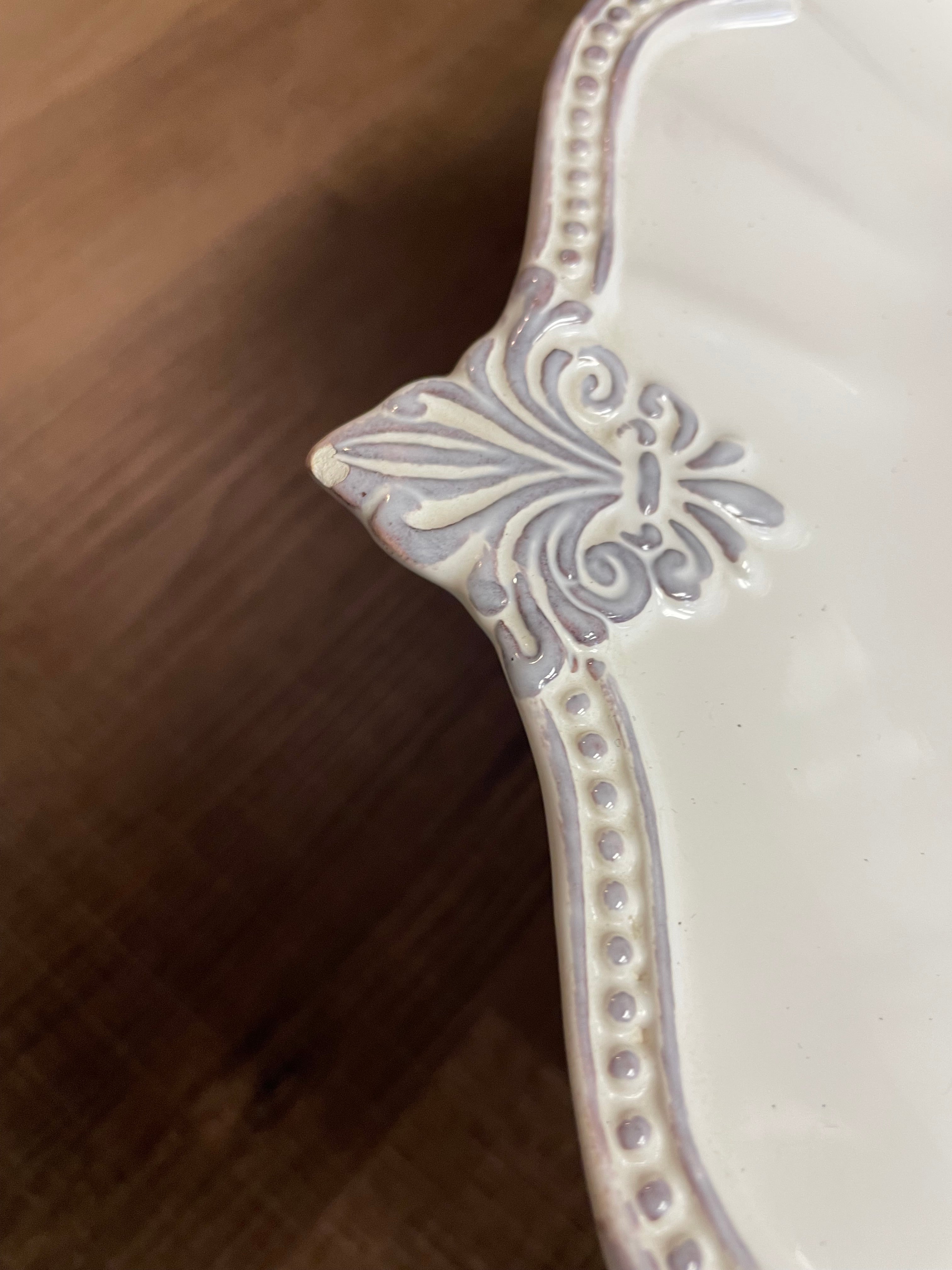 Painted Ceramic 9" Cake Stand