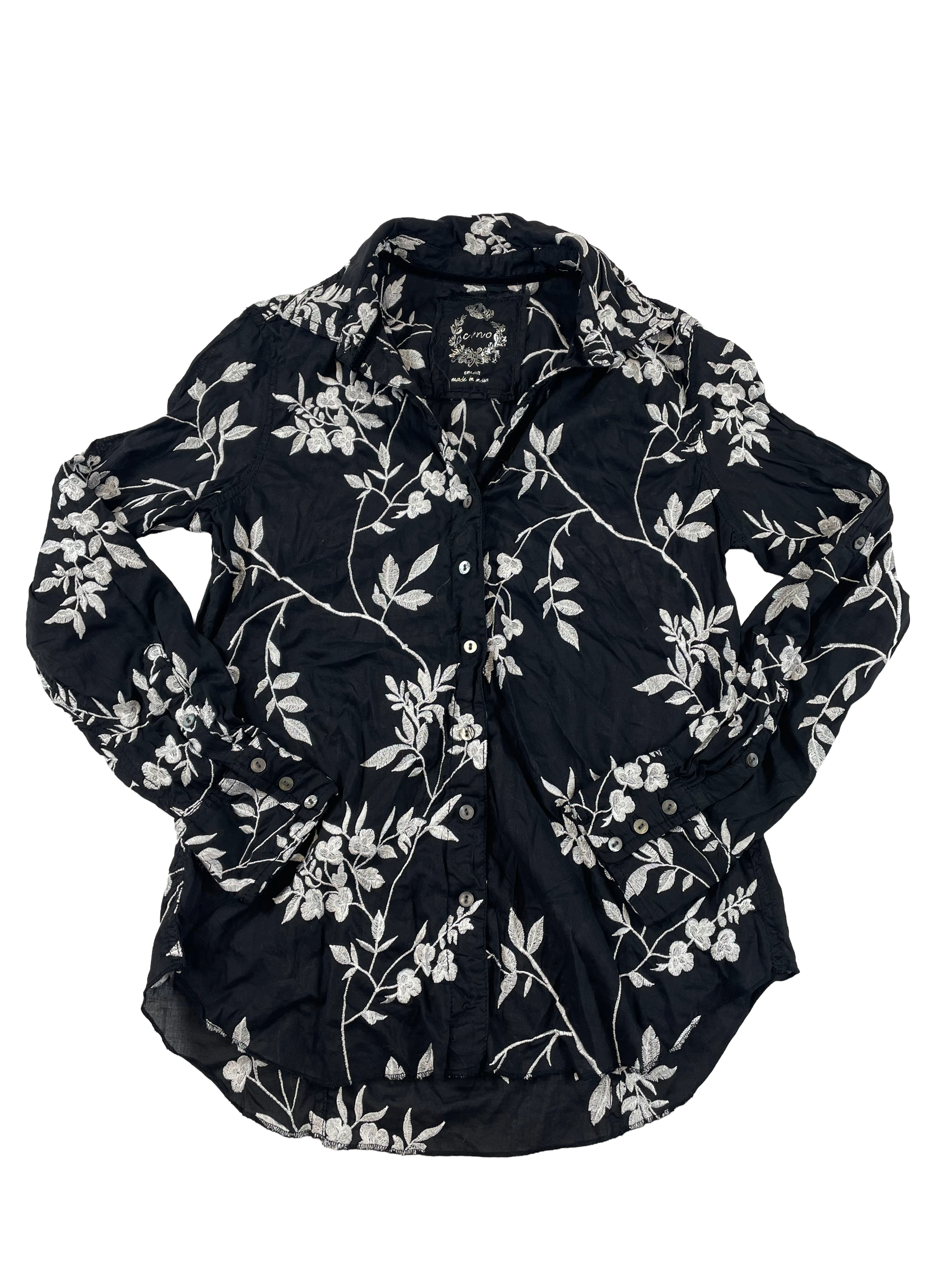Cino Floral Embroidered Women's Blouse (S) - BinxBerry Consignment