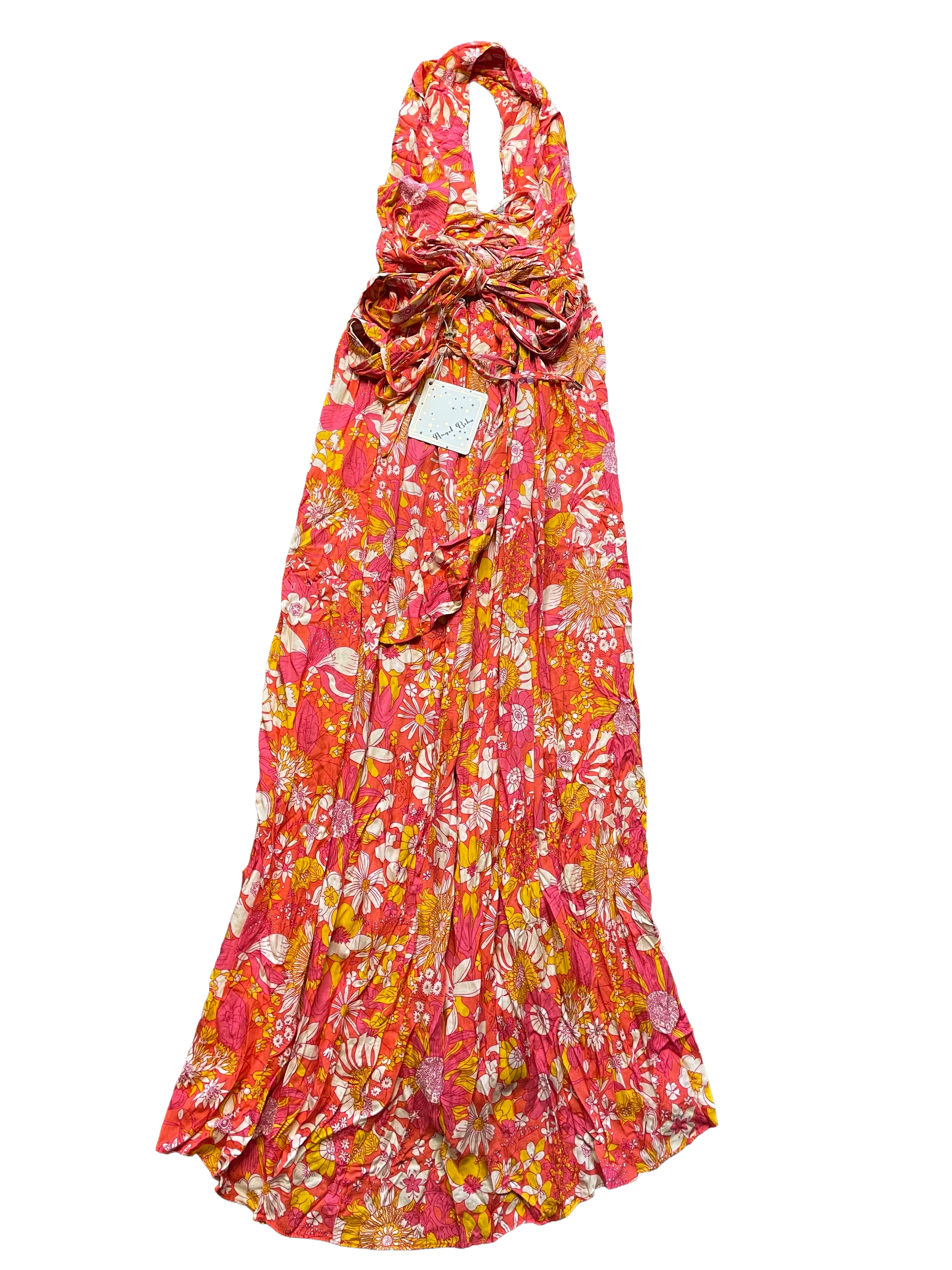 Angel Biba Halter Neck Floral Print Dress (XS) - BinxBerry Consignment