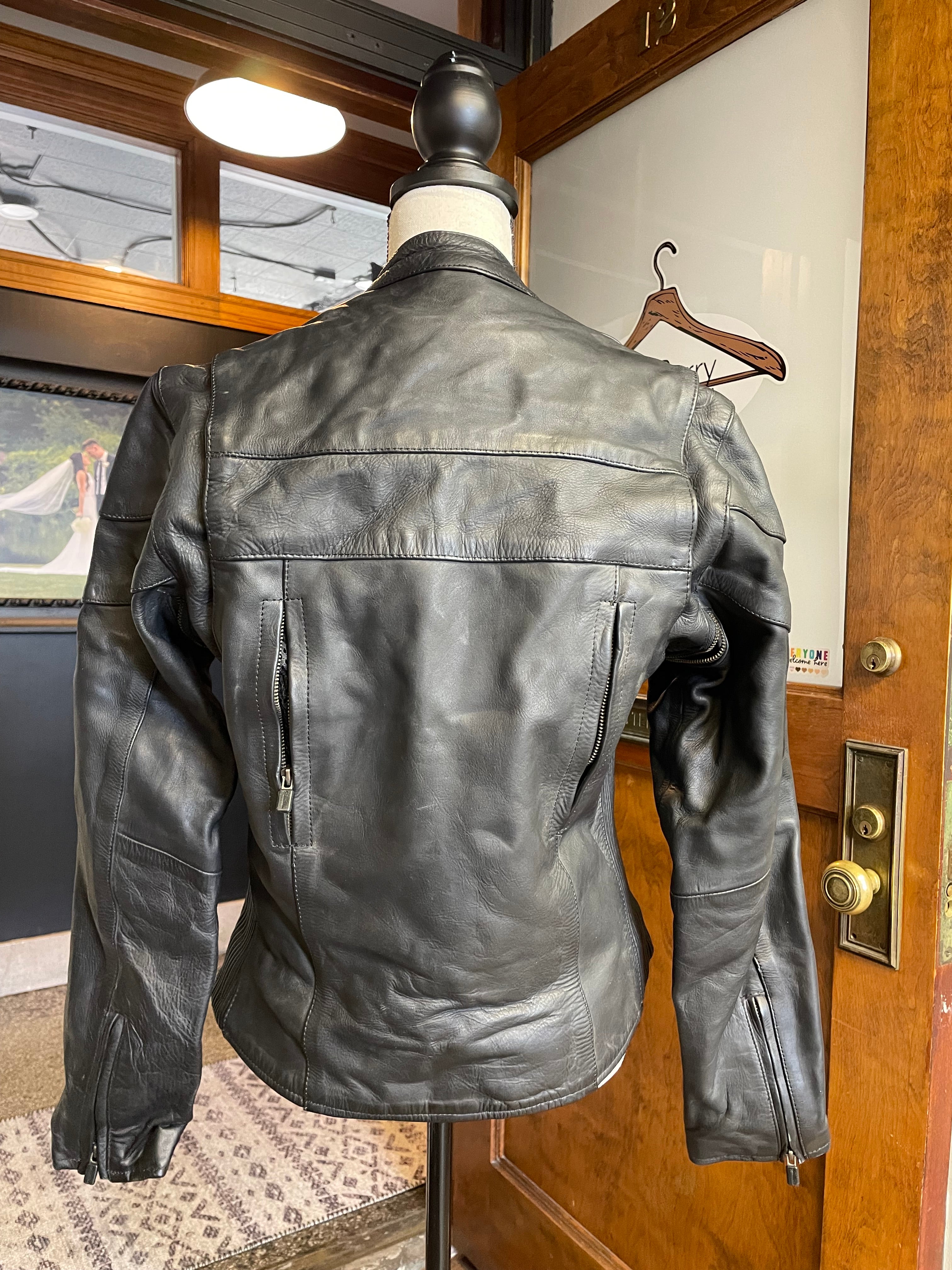 Milwaukee Women's Leather Motorcycle Jacket (M)