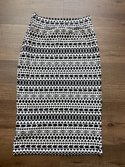Renee C Geometric Pencil Skirt (S)