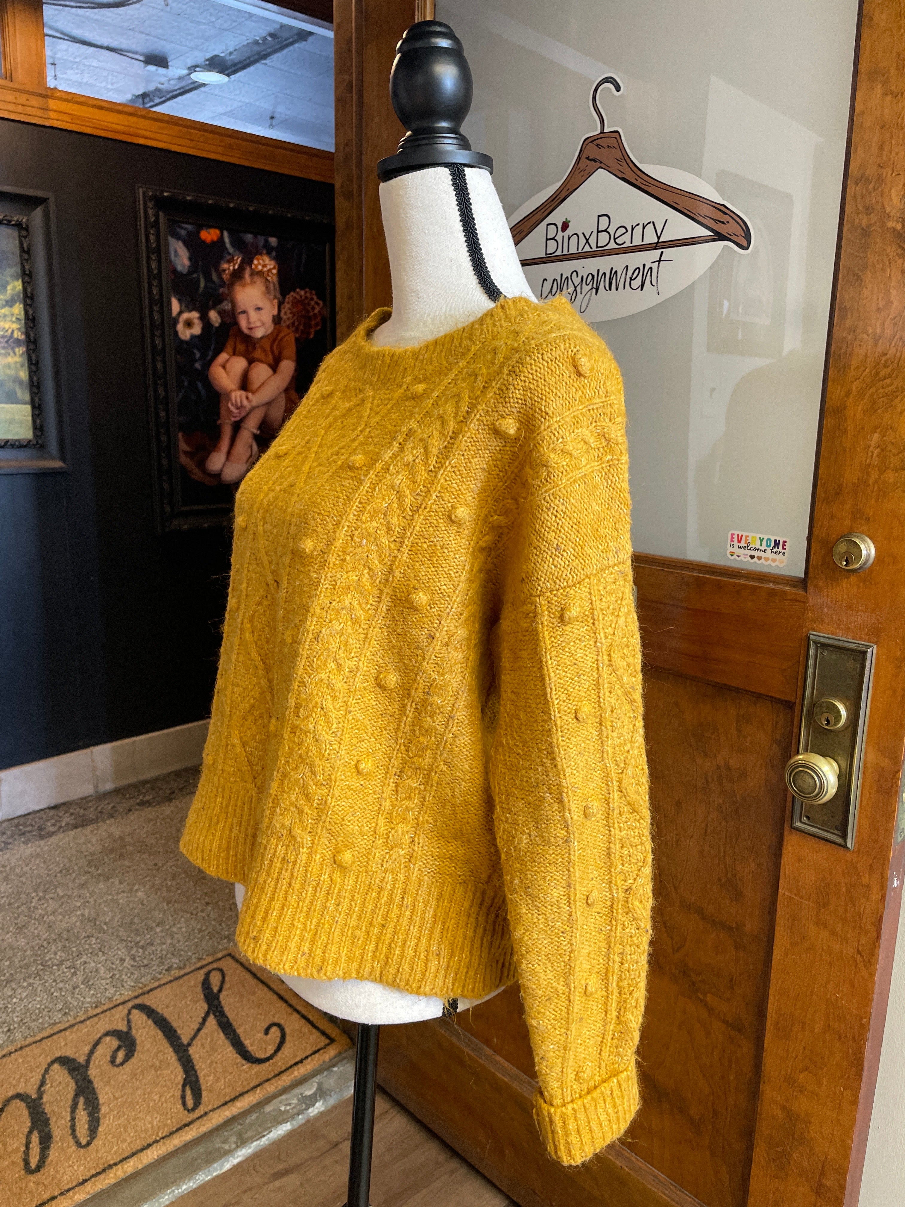 Old Navy Wool Blend Cable Sweater (S)