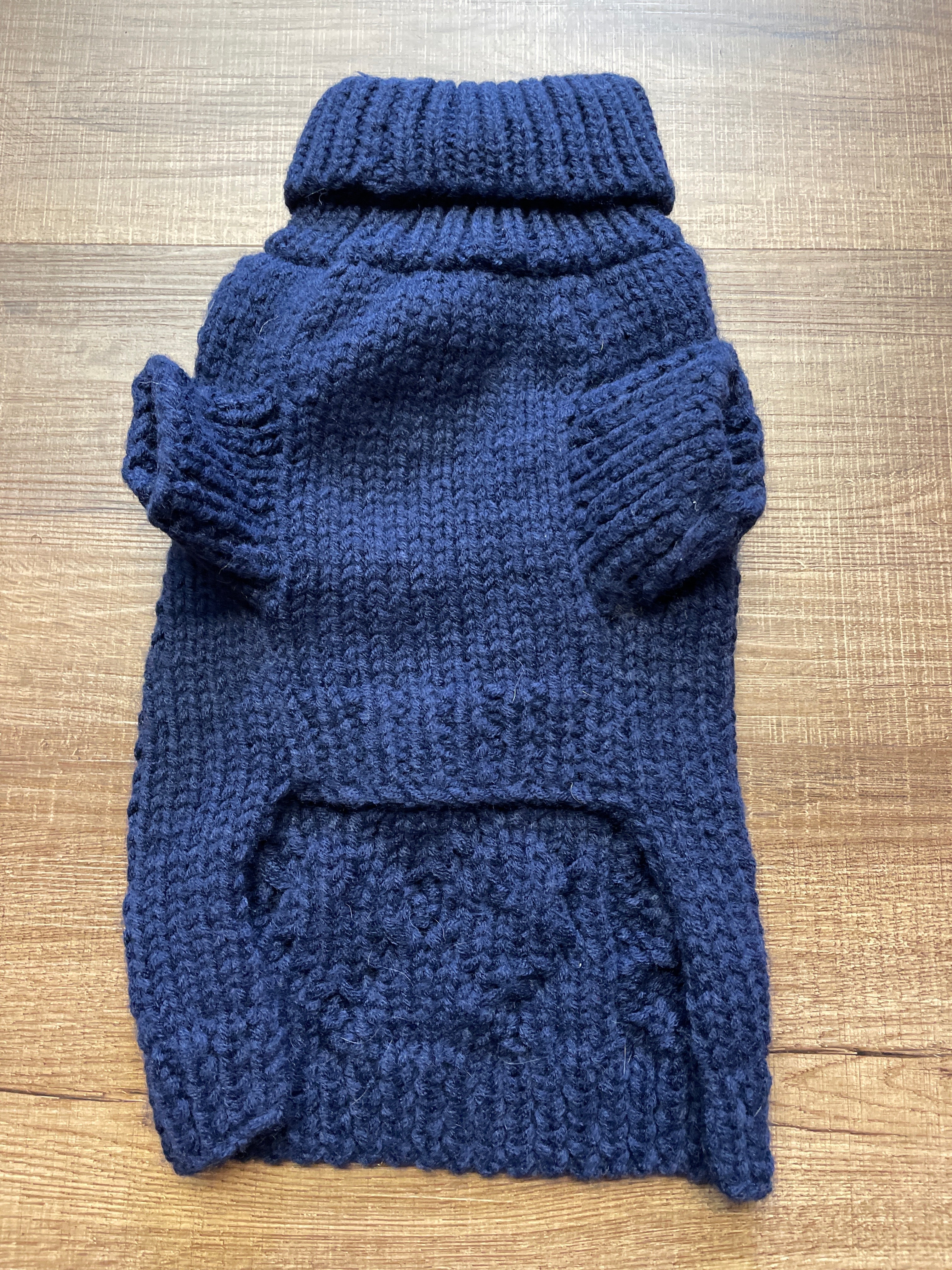 Fab Dog Navy Knit Dog Sweater