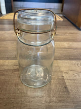 Vintage Atlas E-Z Seal Canning Jar with Glass Lid and Wire Bale