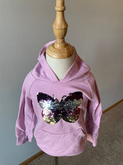 Star Ride Butterfly Sequin Hoodie (4T)