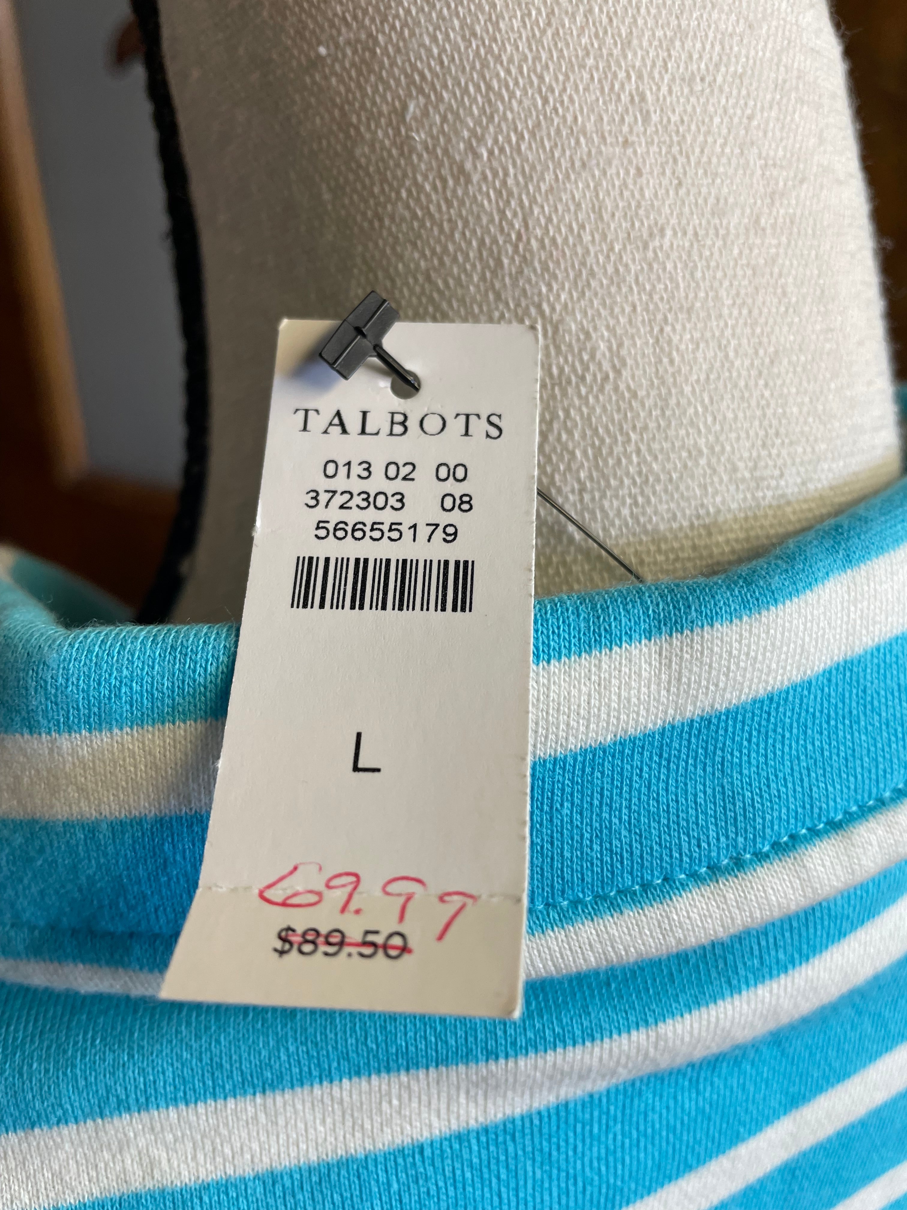 Talbots Striped Sweatshirt (L)