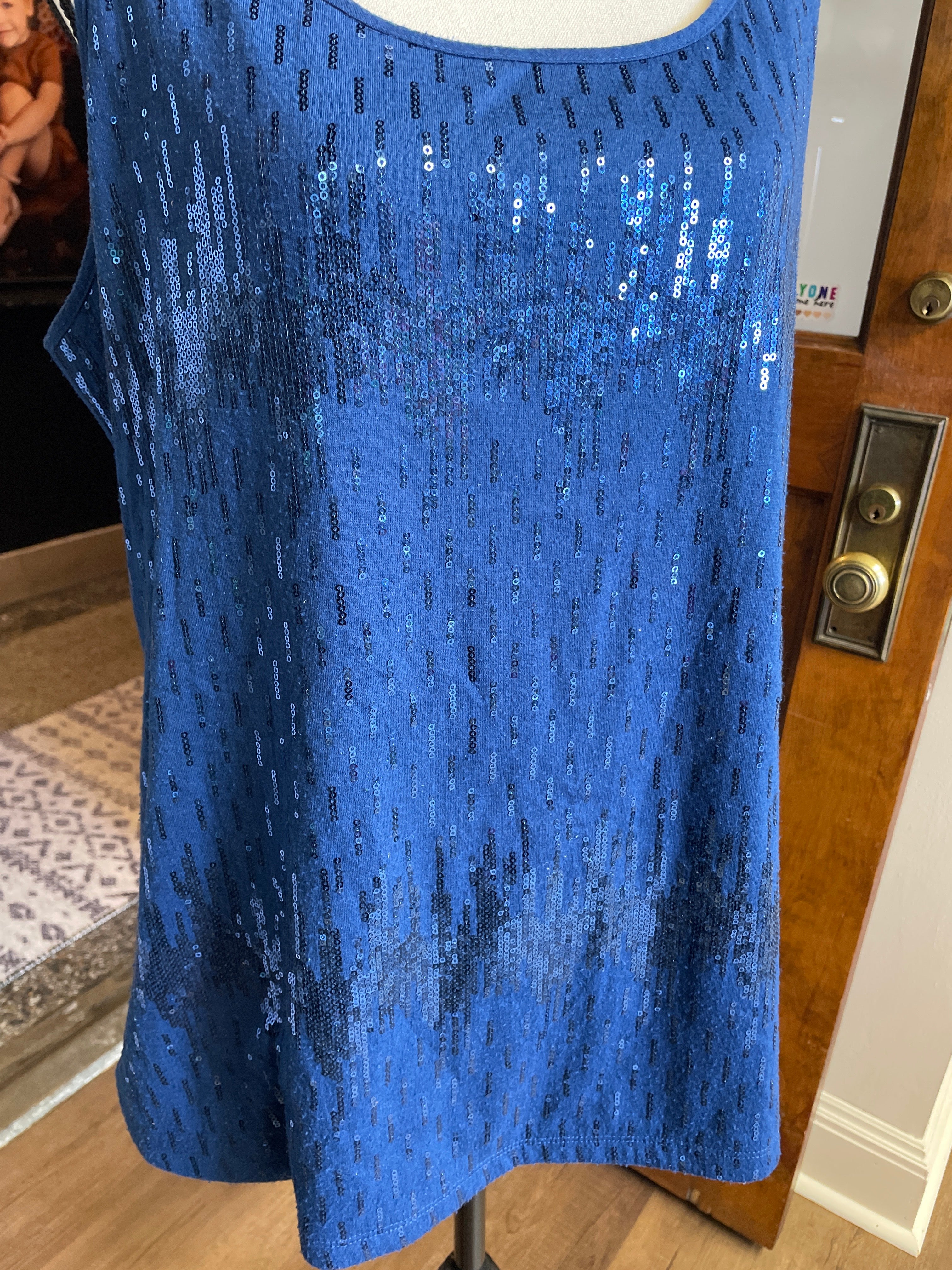 Susan Graver Sequined Tank (1X)