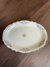 Homer Laughlin ‘Golden Rose’ Scalloped Serving Platter 13” Virginia Rose