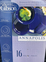 Gibson Everyday Cobalt 16pc Dinnerware Set