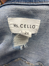Ms. Cello Distressed Jean Jacket (2X)
