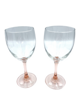 Luminarc Wine Glass Rose Pink Blush Stem (set of 2)
