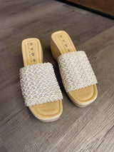 Hype Weaved Leather Strap Sandal (6.5)