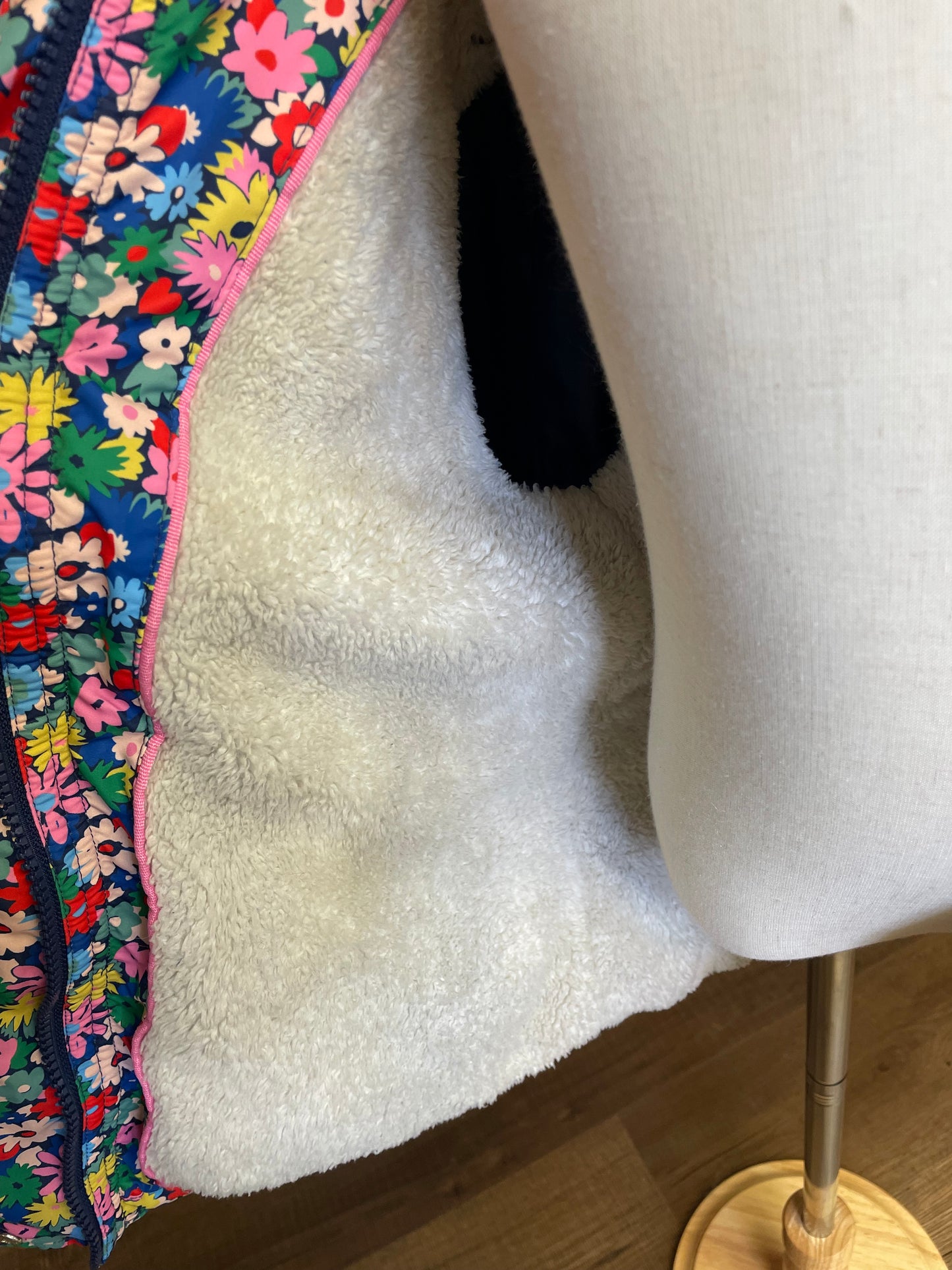 Mini Boden Fleece Lined Girl's Hooded Coat (7-8Y)