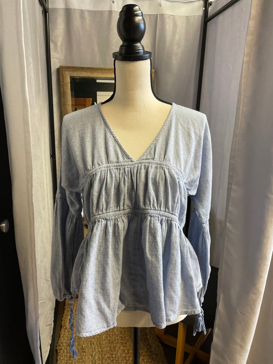 Warehouse Long Sleeved Pinstripe Top (10)