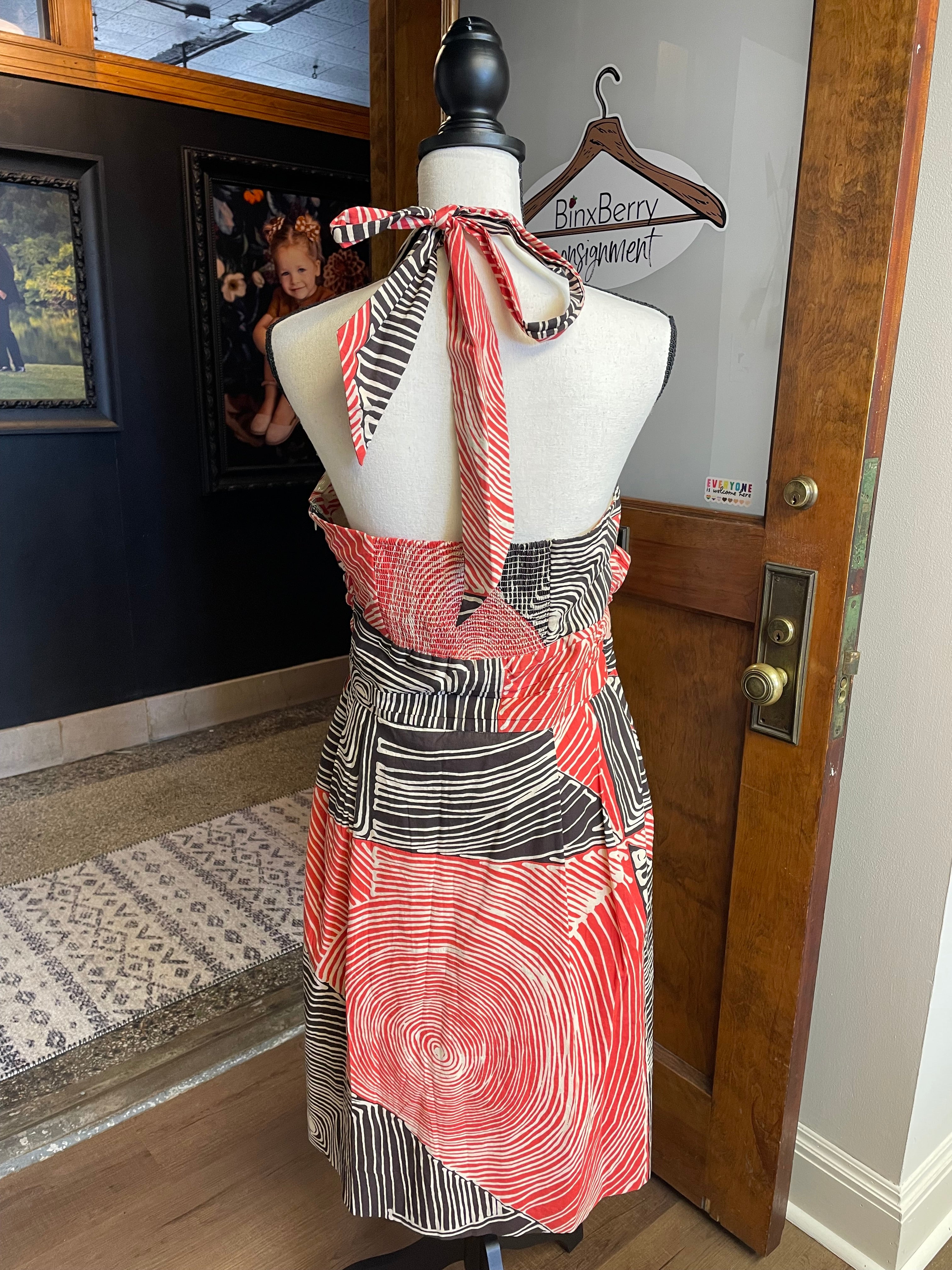 Anthropologie We Love Vera Geometric Print Sleeveless Dress (12)