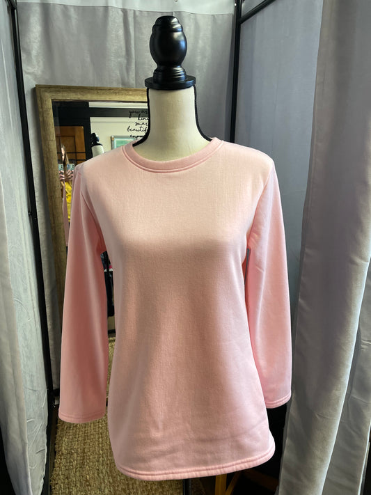 Pink Faux Fur Lined Sweatshirt (M)